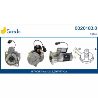 Démarreur SANDO 6020183.0