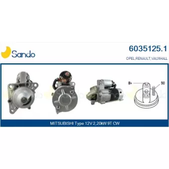 Démarreur SANDO 6035125.1