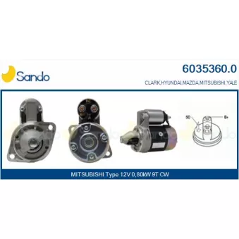 Démarreur SANDO 6035360.0