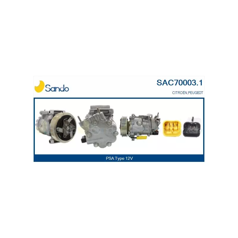 Compresseur, climatisation SANDO SAC70003.1