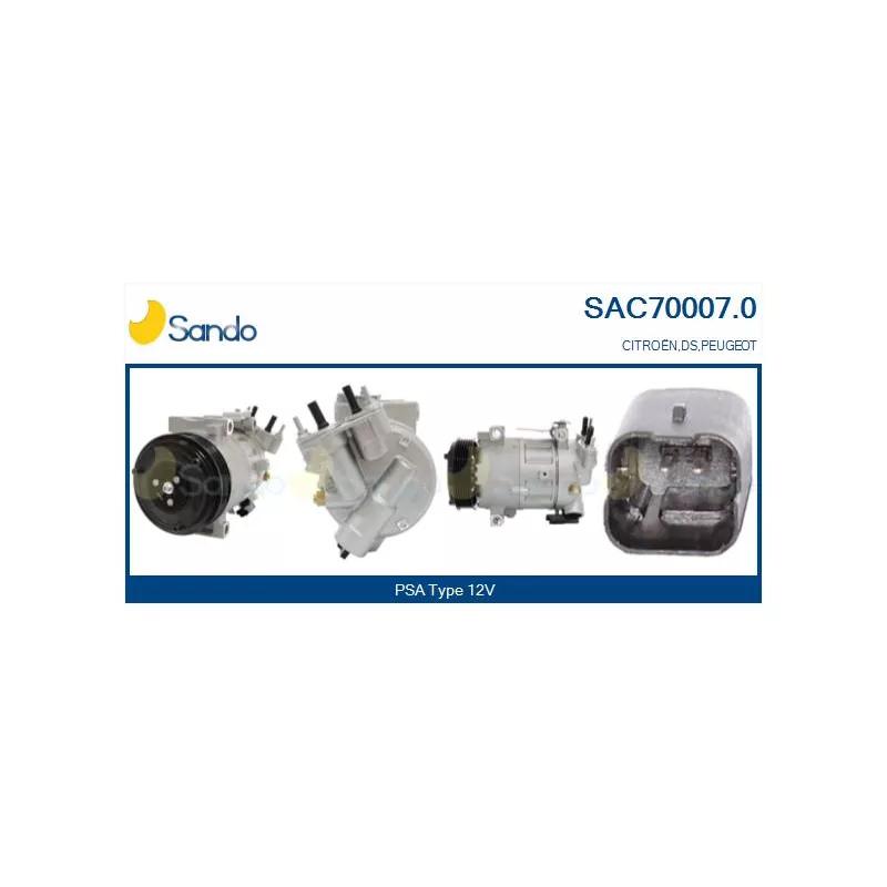 Compresseur, climatisation SANDO SAC70007.0