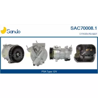 Compresseur, climatisation SANDO SAC70008.1