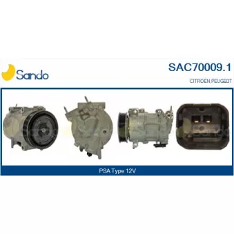 Compresseur, climatisation SANDO SAC70009.1