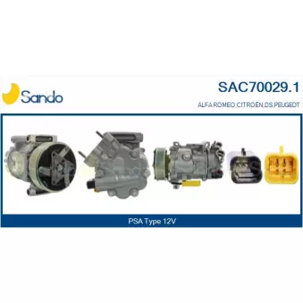 Compresseur, climatisation SANDO SAC70029.1