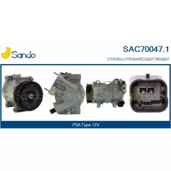 Compresseur, climatisation SANDO SAC70047.1
