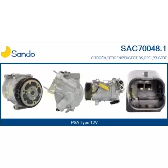 Compresseur, climatisation SANDO SAC70048.1