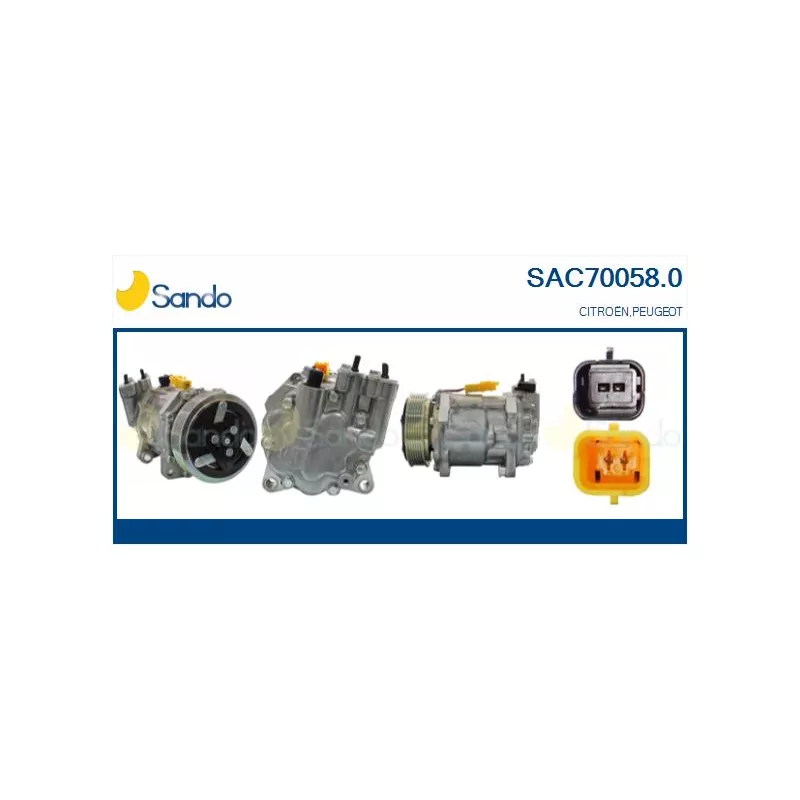 Compresseur, climatisation SANDO SAC70058.0