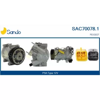 Compresseur, climatisation SANDO SAC70078.1