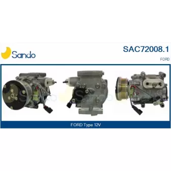 Compresseur, climatisation SANDO SAC72008.1