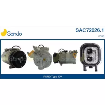Compresseur, climatisation SANDO SAC72026.1
