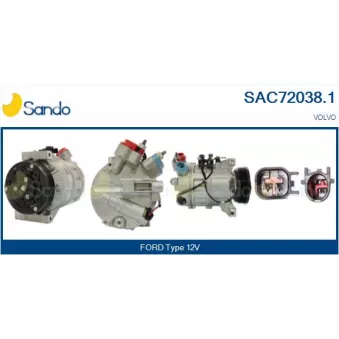 Compresseur, climatisation SANDO SAC72038.1