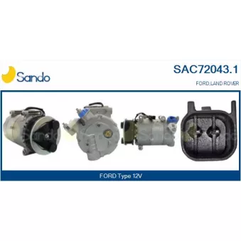Compresseur, climatisation SANDO SAC72043.1