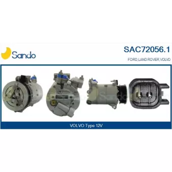 Compresseur, climatisation SANDO SAC72056.1