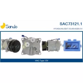 Compresseur, climatisation SANDO SAC73121.1