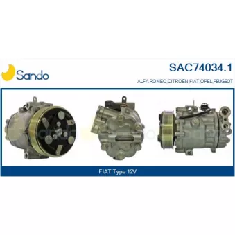 Compresseur, climatisation SANDO SAC74034.1
