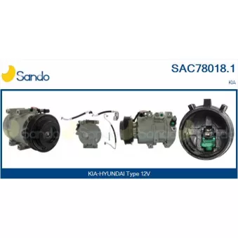 Compresseur, climatisation SANDO SAC78018.1