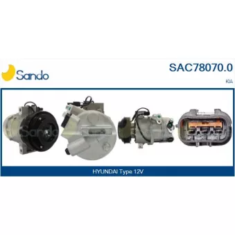 Compresseur, climatisation SANDO SAC78070.0
