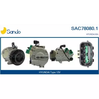 Compresseur, climatisation SANDO SAC78080.1
