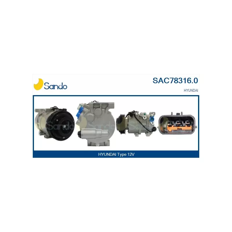 Compresseur, climatisation SANDO SAC78316.0