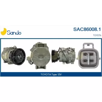 Compresseur, climatisation SANDO SAC86008.1