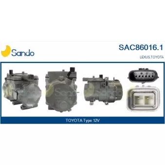 Compresseur, climatisation SANDO SAC86016.1