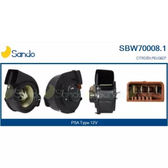 Pulseur d'air habitacle SANDO SBW70008.1