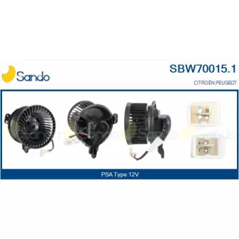 Pulseur d'air habitacle SANDO SBW70015.1