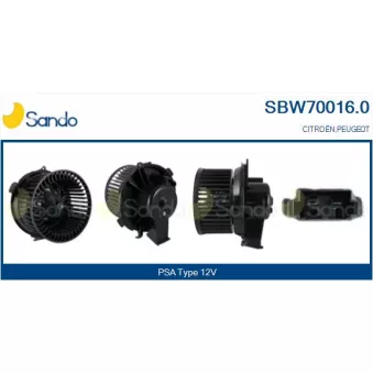 Pulseur d'air habitacle SANDO SBW70016.0