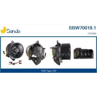 Pulseur d'air habitacle SANDO SBW70019.1