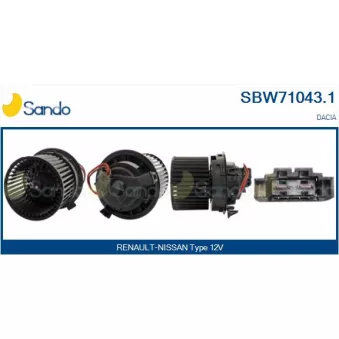 Pulseur d'air habitacle SANDO SBW71043.1