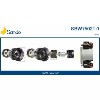Pulseur d'air habitacle SANDO SBW75021.0