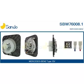 Pulseur d'air habitacle SANDO SBW76008.1