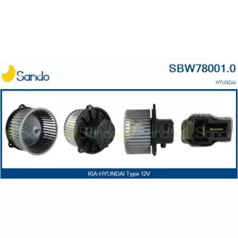 Pulseur d'air habitacle SANDO SBW78001.0