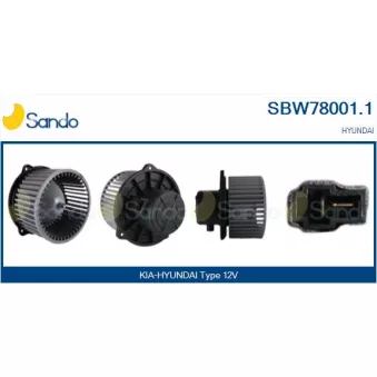 Pulseur d'air habitacle SANDO SBW78001.1
