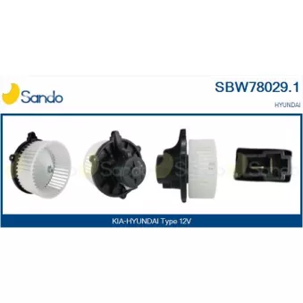 Pulseur d'air habitacle SANDO SBW78029.1
