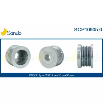 Poulie, alternateur SANDO SCP10905.0