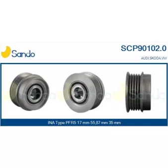 Poulie, alternateur SANDO SCP90102.0