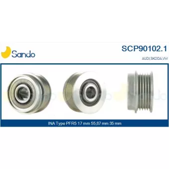 Poulie, alternateur SANDO SCP90102.1