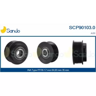 Poulie, alternateur SANDO SCP90103.0