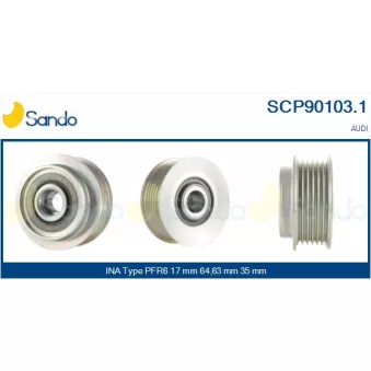 Poulie, alternateur SANDO SCP90103.1