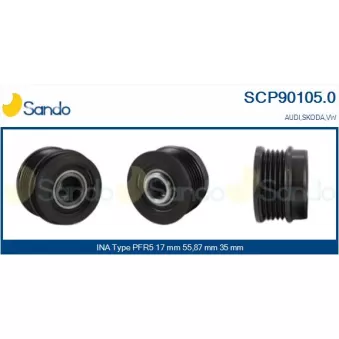 Poulie, alternateur SANDO SCP90105.0