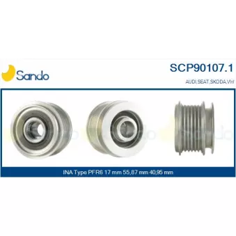 Poulie, alternateur SANDO SCP90107.1