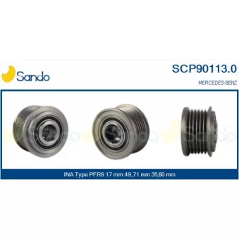 Poulie, alternateur SANDO SCP90113.0