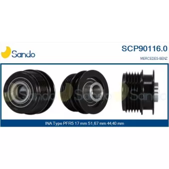 Poulie, alternateur SANDO SCP90116.0