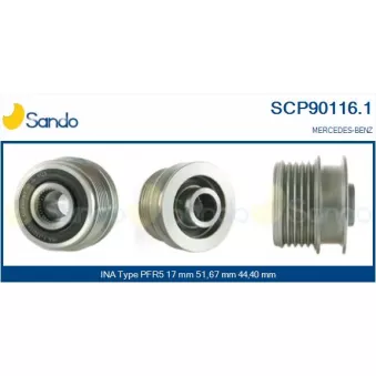 Poulie, alternateur SANDO SCP90116.1