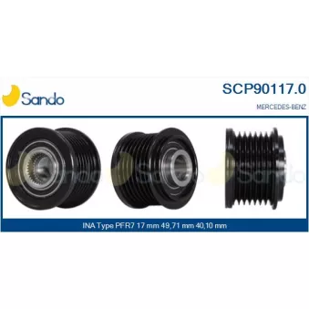 Poulie, alternateur SANDO SCP90117.0