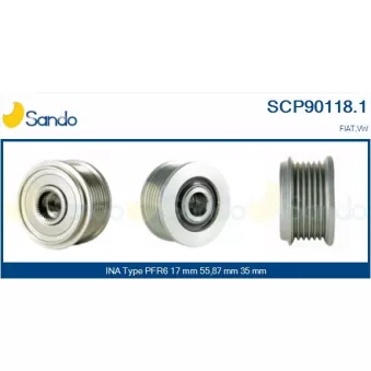 Poulie, alternateur SANDO SCP90118.1