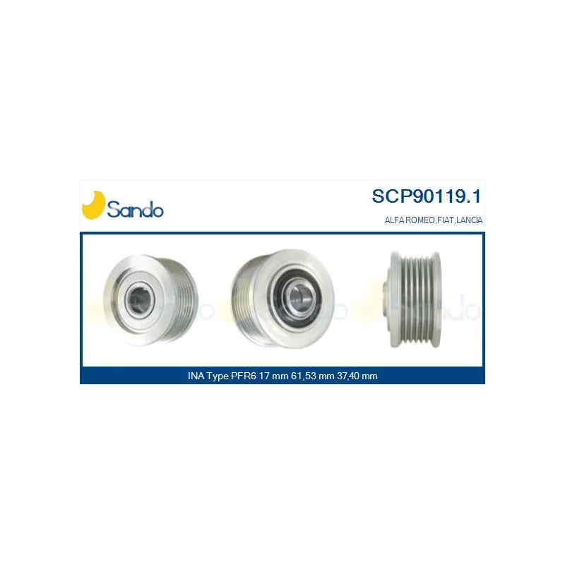 Poulie, alternateur SANDO SCP90119.1