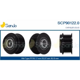 Poulie, alternateur SANDO SCP90122.0