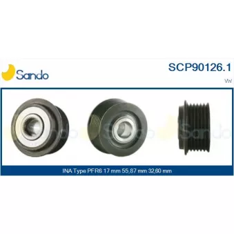 Poulie, alternateur SANDO SCP90126.1